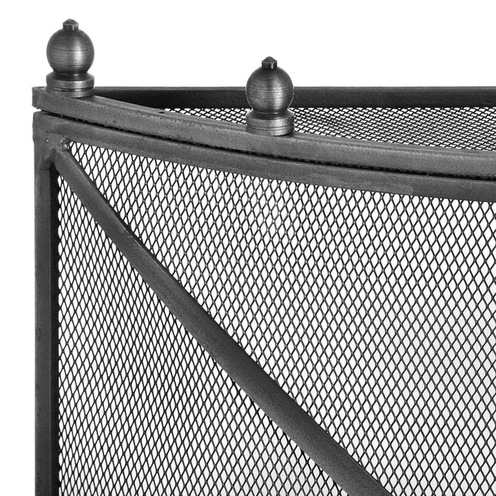 Mesh Fireguard in Antique Pewter Effect Finish