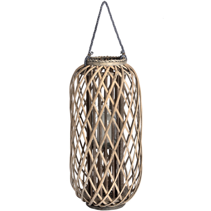 Large Standing Wicker Lantern