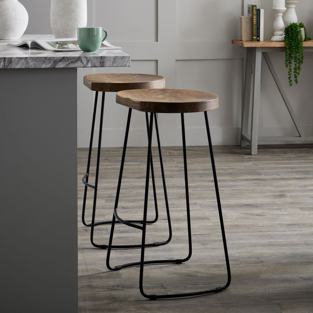 Franklin Hardwood Shaped Bar Stool