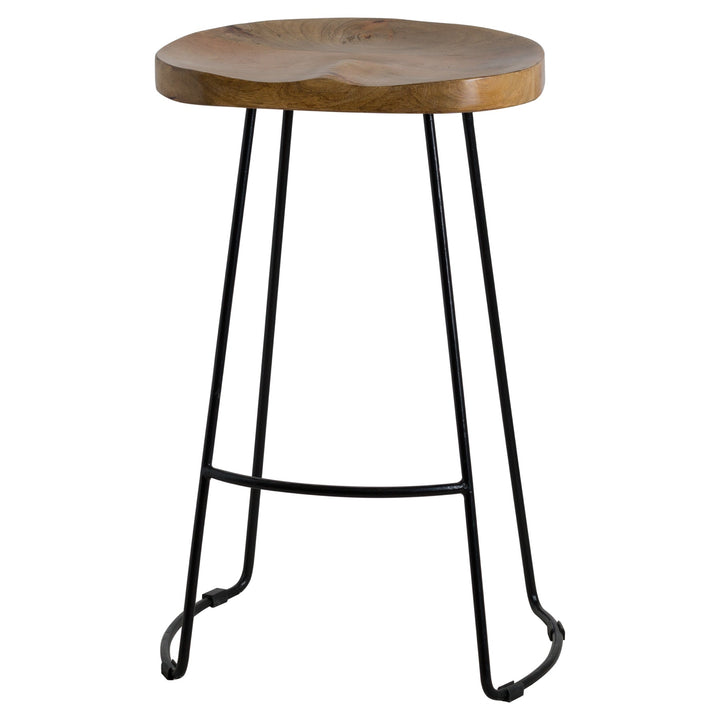 Franklin Hardwood Shaped Bar Stool