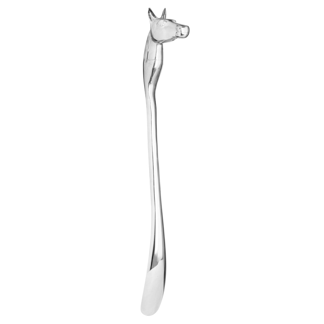 Silver Nickel Horse Head Detail Shoe Horn