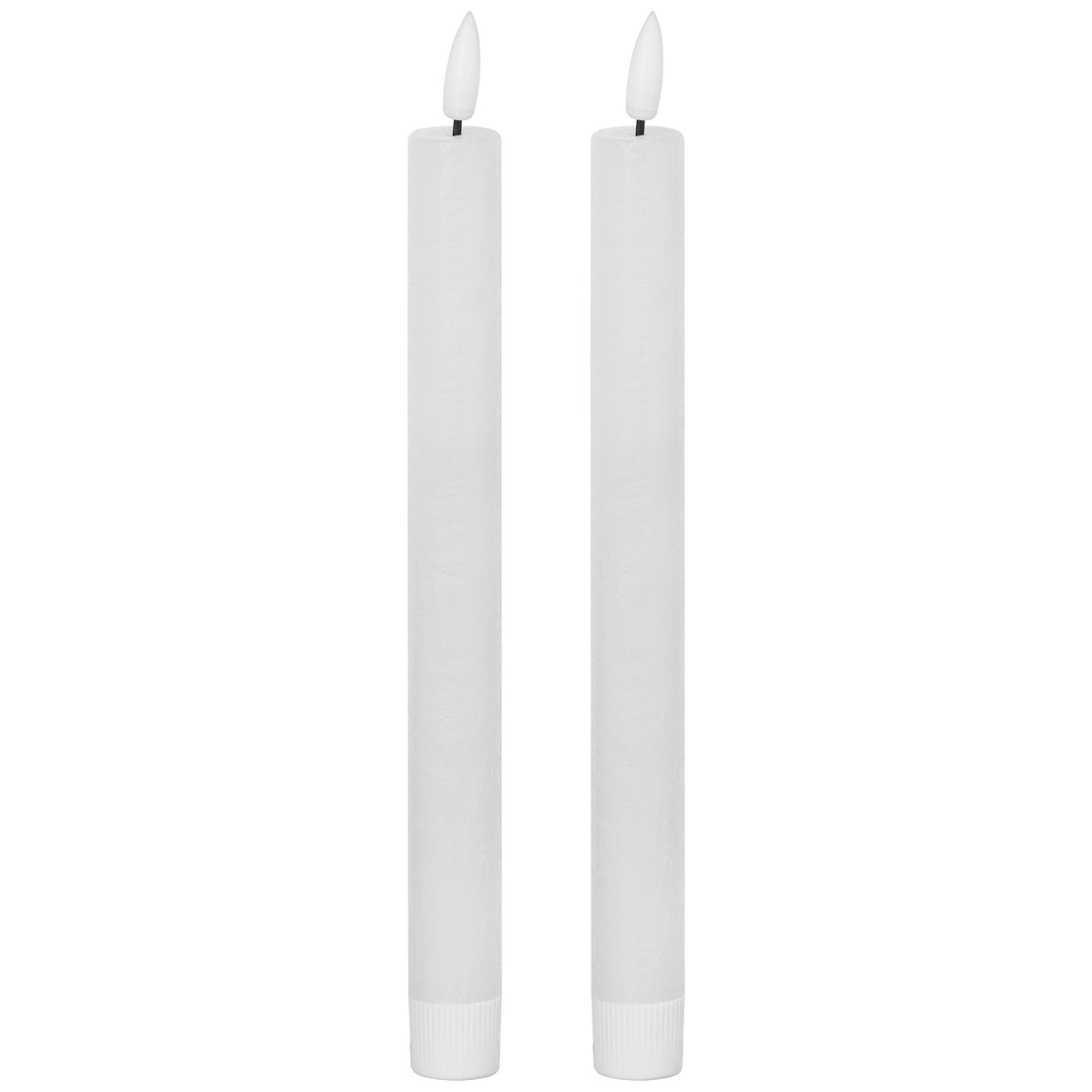 Luxe Collection Natural Glow S/ 2 White LED Dinner Candles