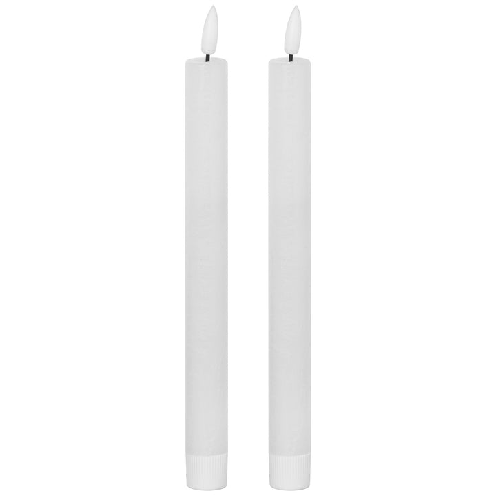 Luxe Collection Natural Glow S/ 2 White LED Dinner Candles