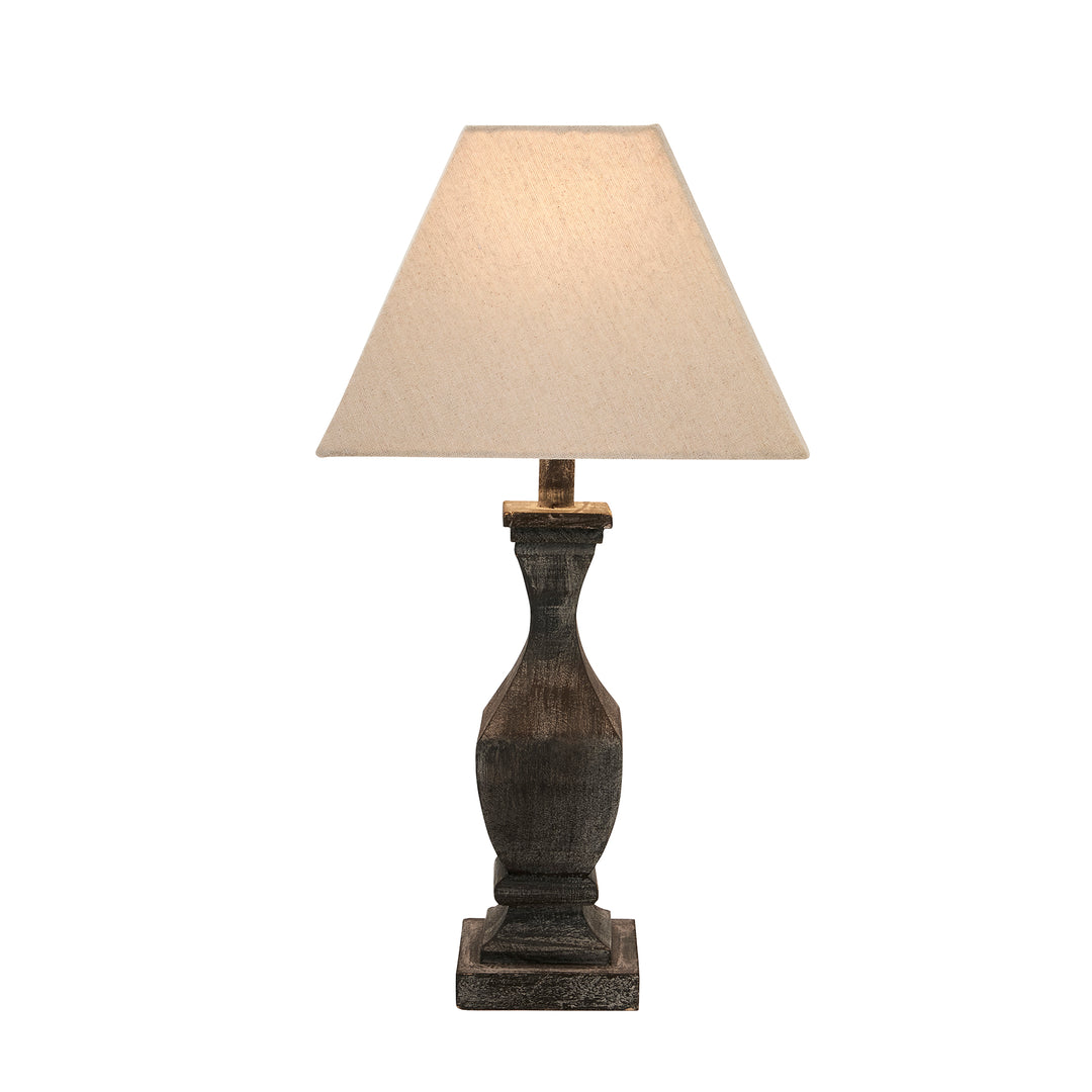 Incia Fluted Wooden Table Lamp