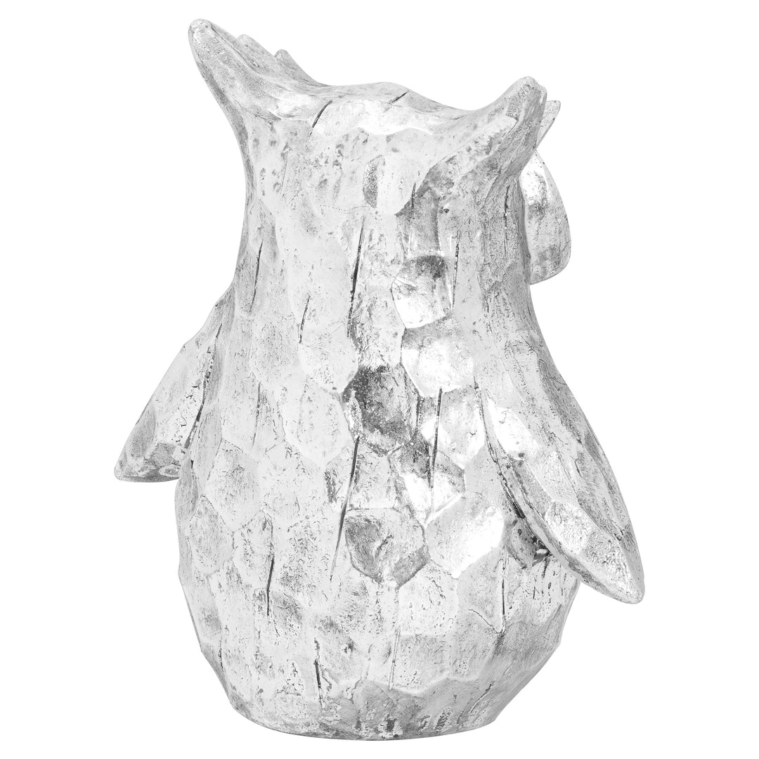 Olive The Large Silver Ceramic Owl