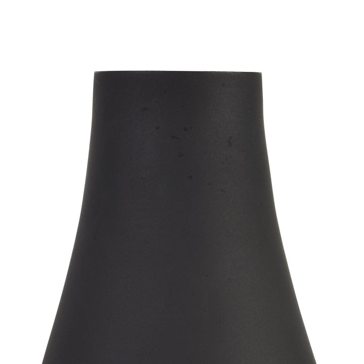 Black Tapered Glass Vase