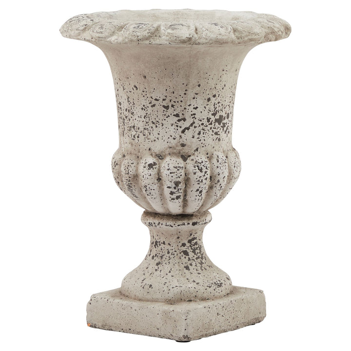 Fluted Stone Ceramic Urn