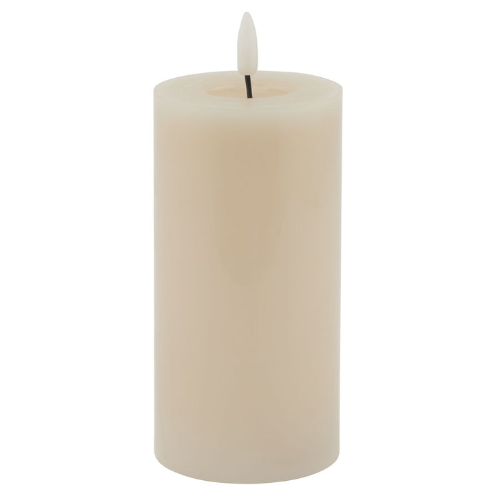 Luxe Collection Melt Effect 3x6 Taupe LED Wax Candle