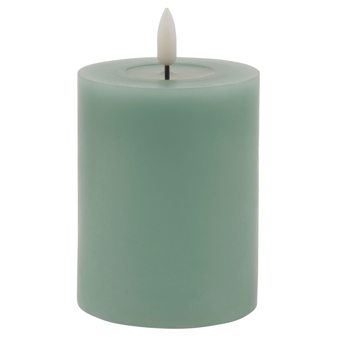 Luxe Collection Melt Effect 3x4 Sage LED Wax Candle