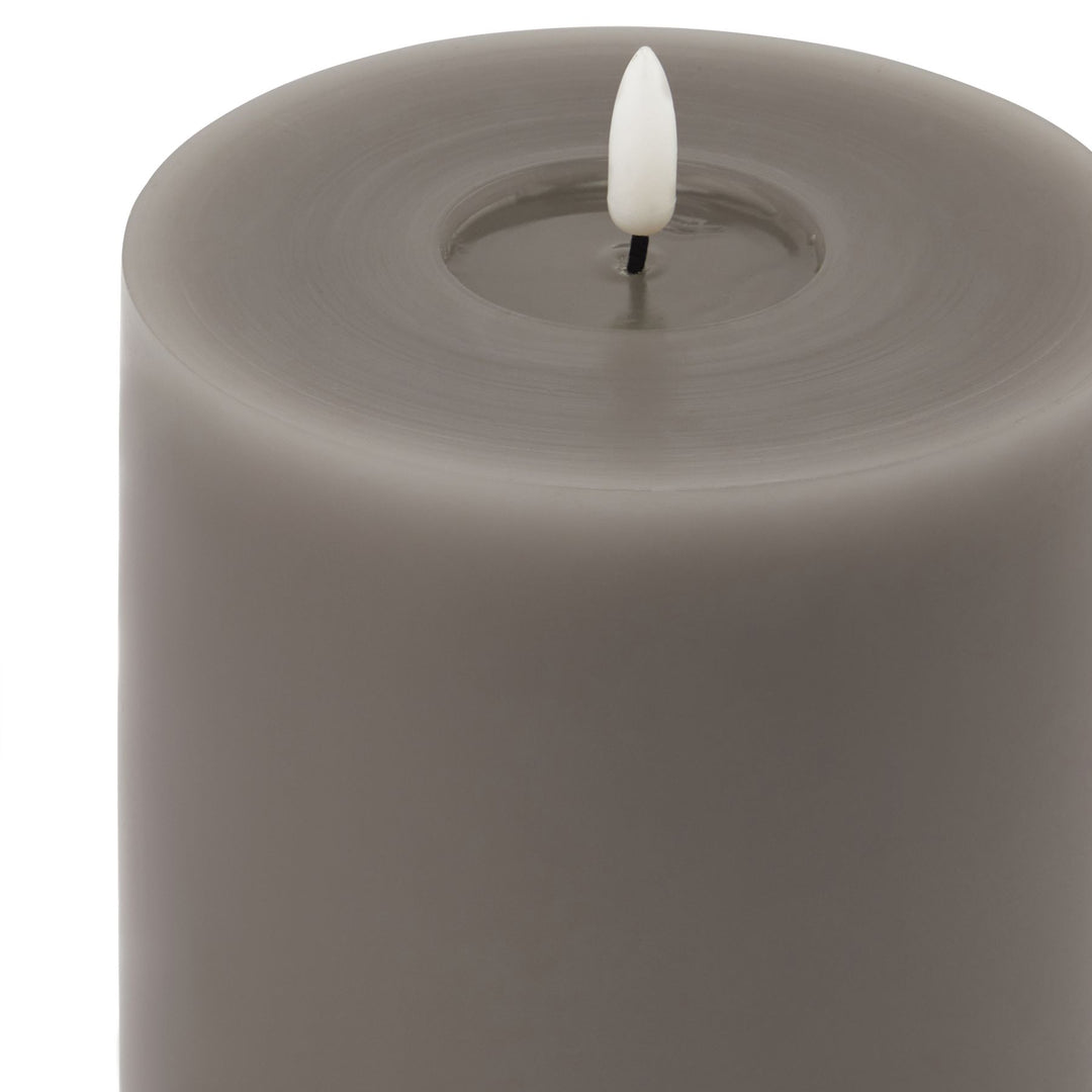 Luxe Collection Melt Effect 5x5 Grey LED Wax Candle