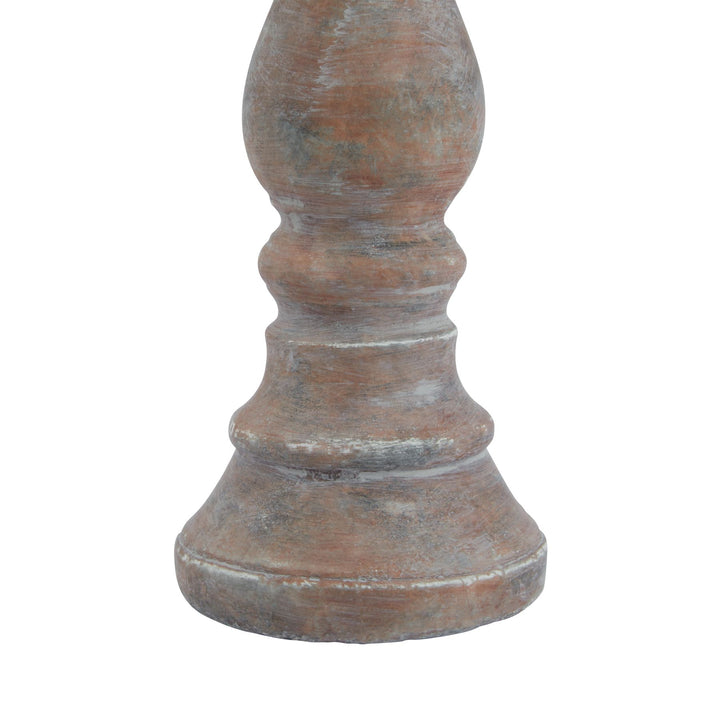 Siena Brown  Column Candle Holder