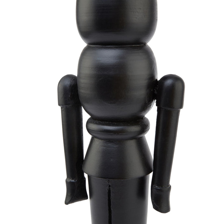 Minimalist Black Wooden Large Nutcracker Decoration