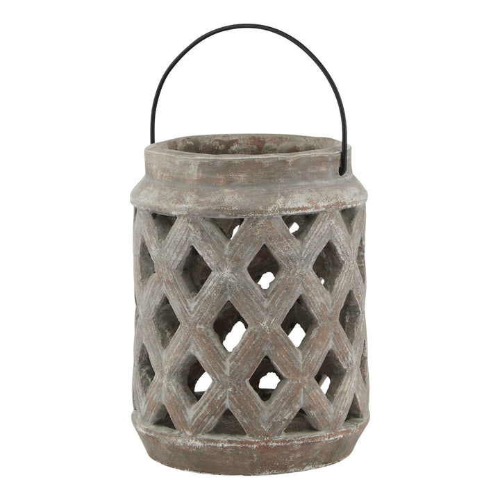 Siena Brown Large Lattice Lantern