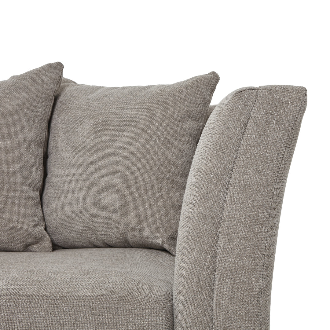 Vesper Taupe Cushion Back Three Seater Sofa