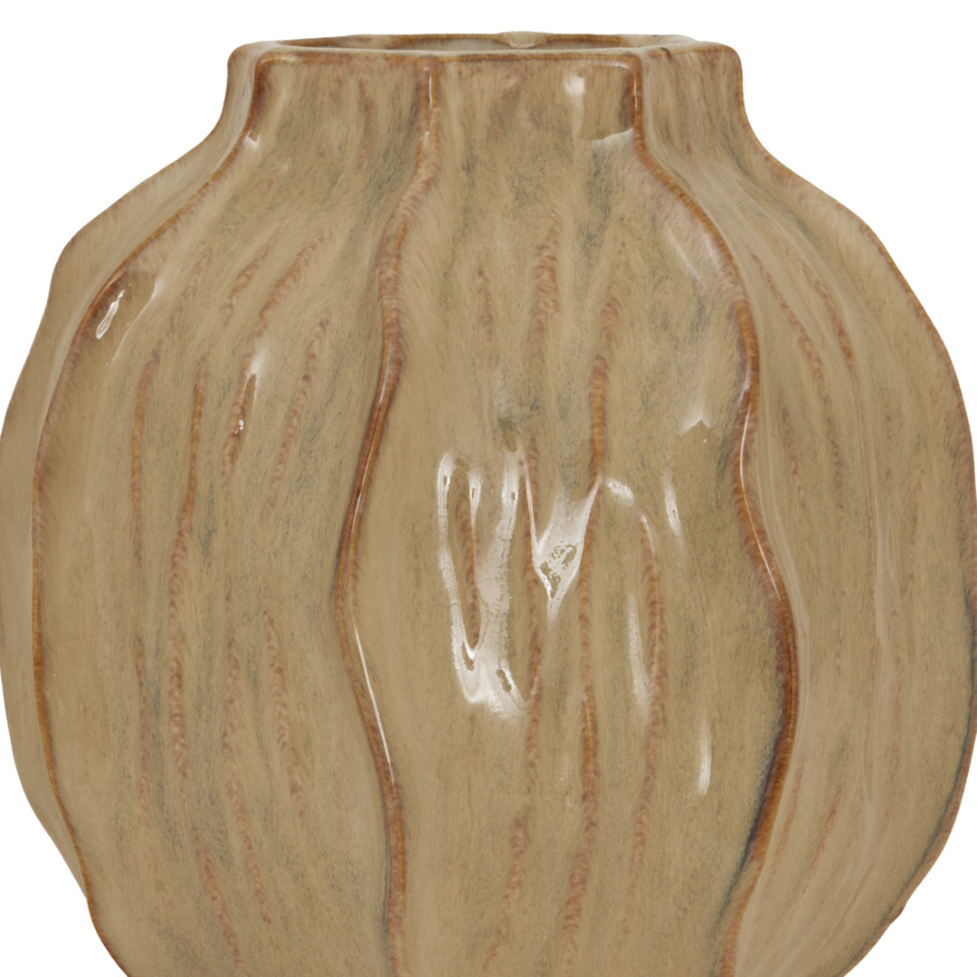 Sabbia Collection Squat Seed Pod Vase