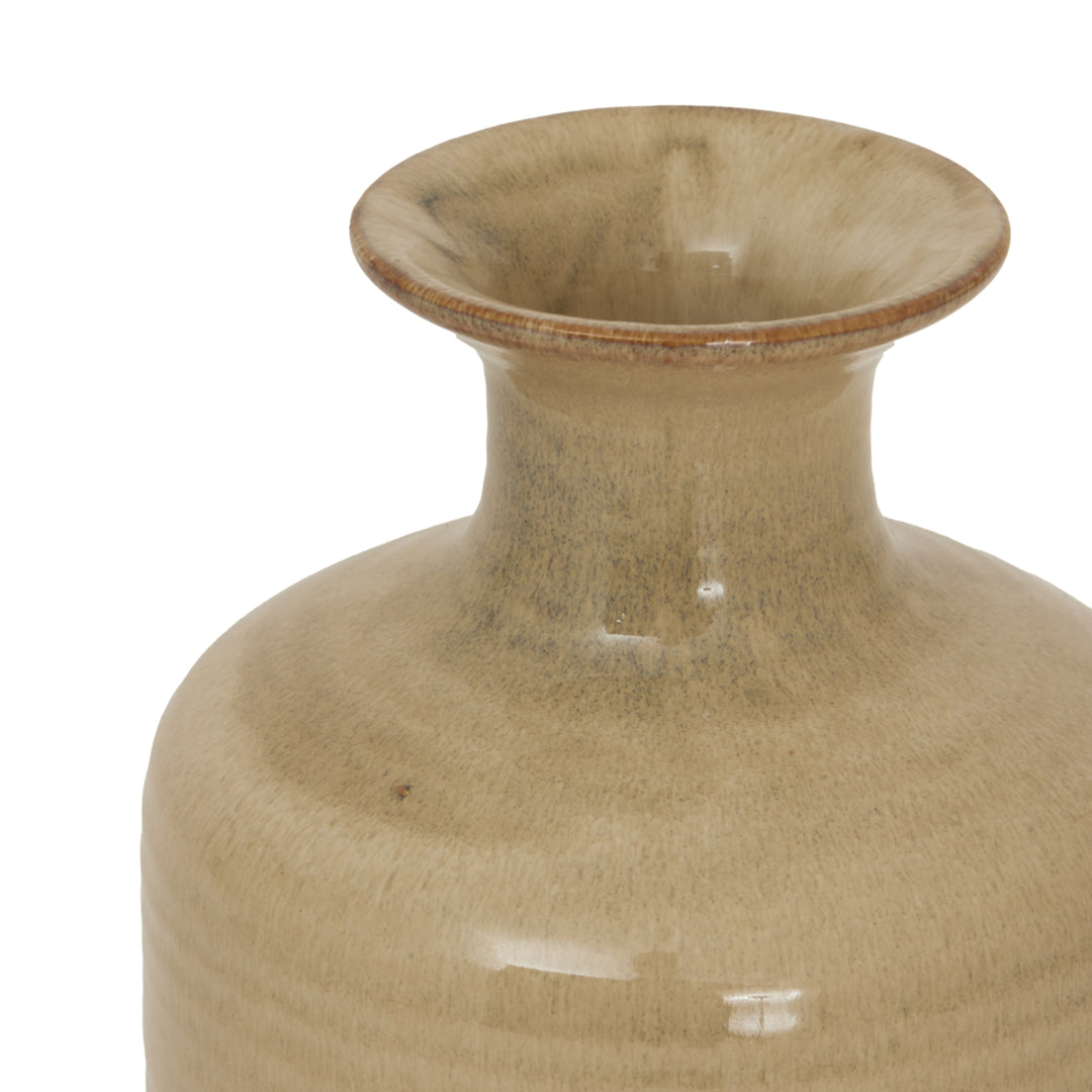 Sabbia Collection Squat Ridged Vase