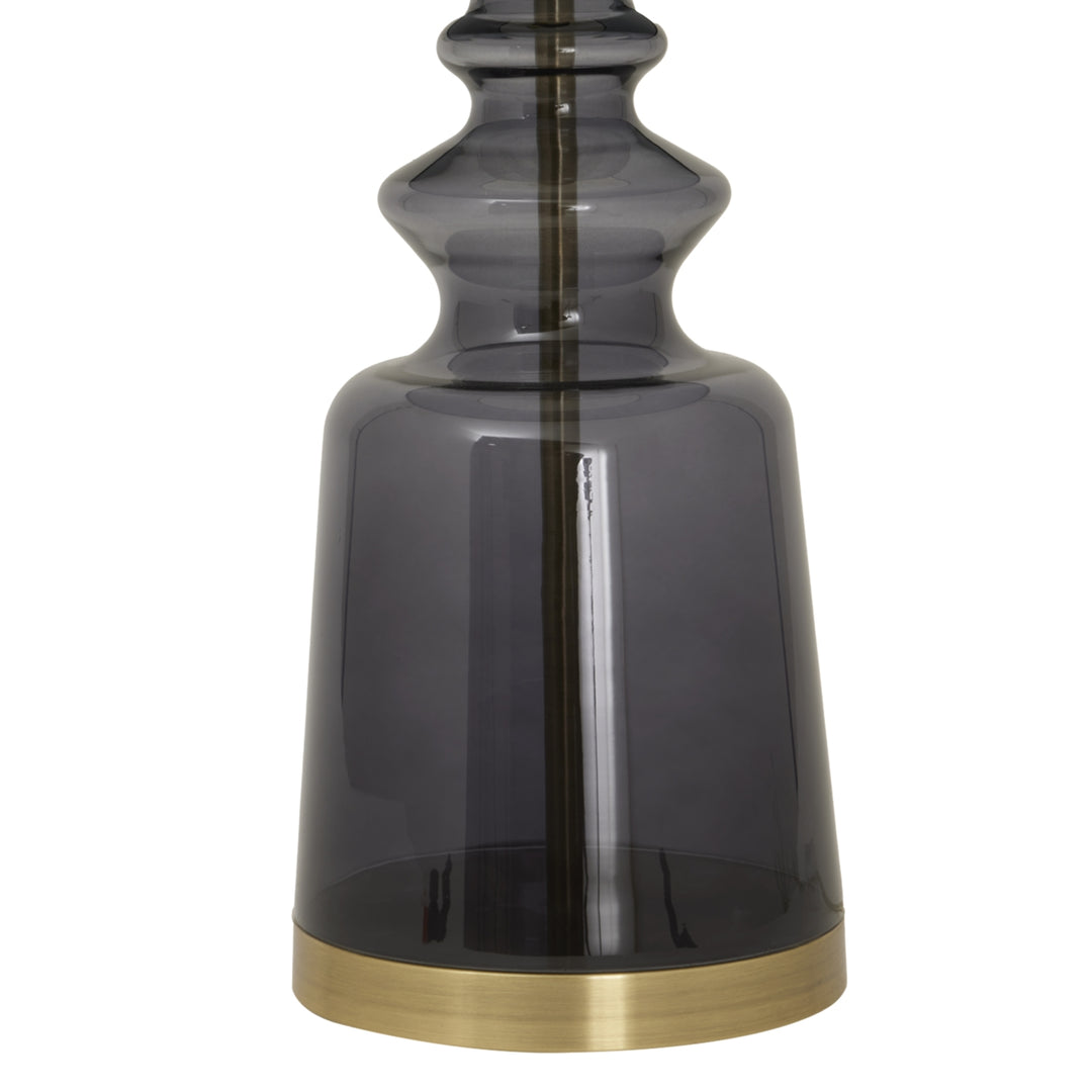 Luxton Glass Urn Lamp With Black Velvet Shade