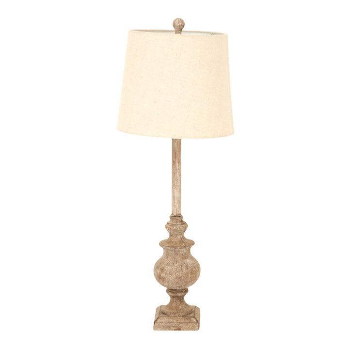 Chiaro Candlestick Table Lamp With Linen Shade