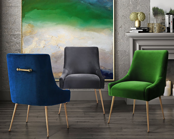 Beatrix Green Velvet Side Chair