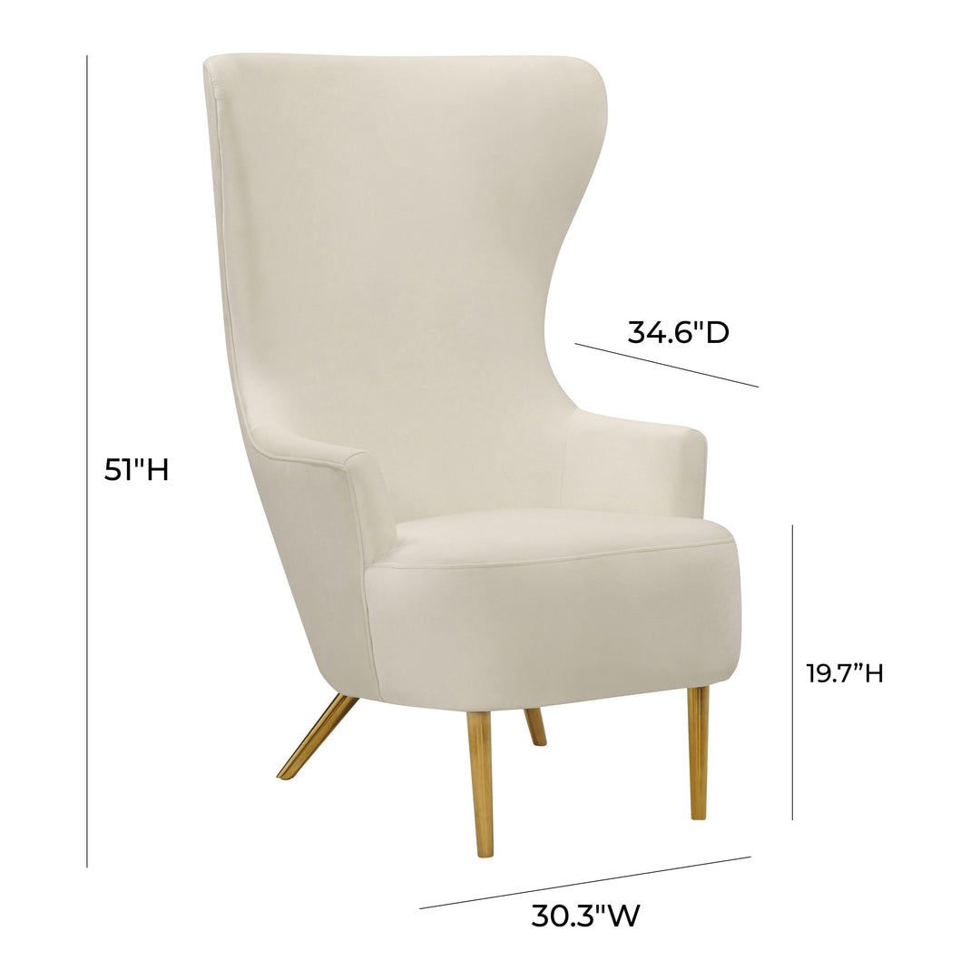 Julia Cream Wingback Chair