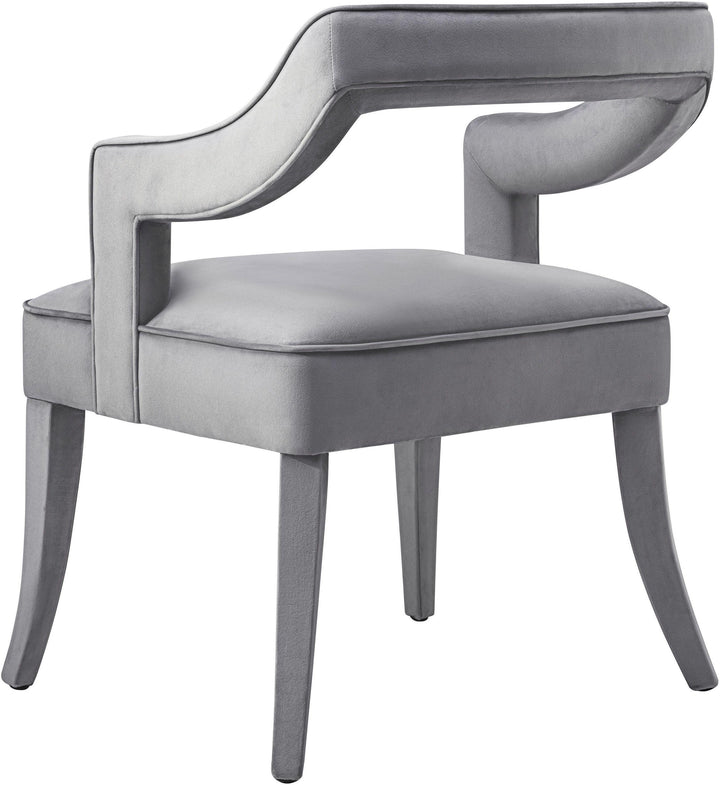 Tiffany Grey Velvet Chair