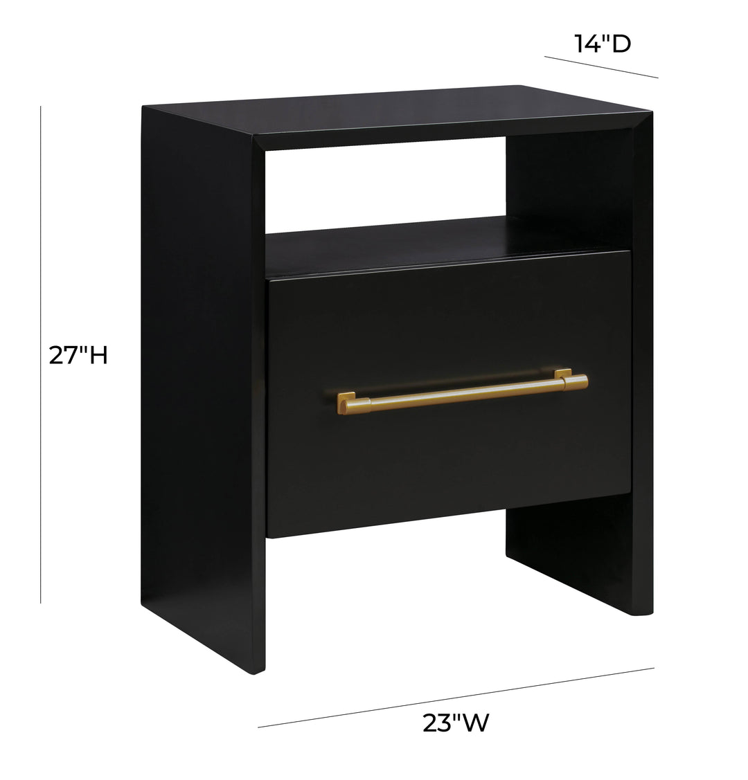 Libre Black Nightstand