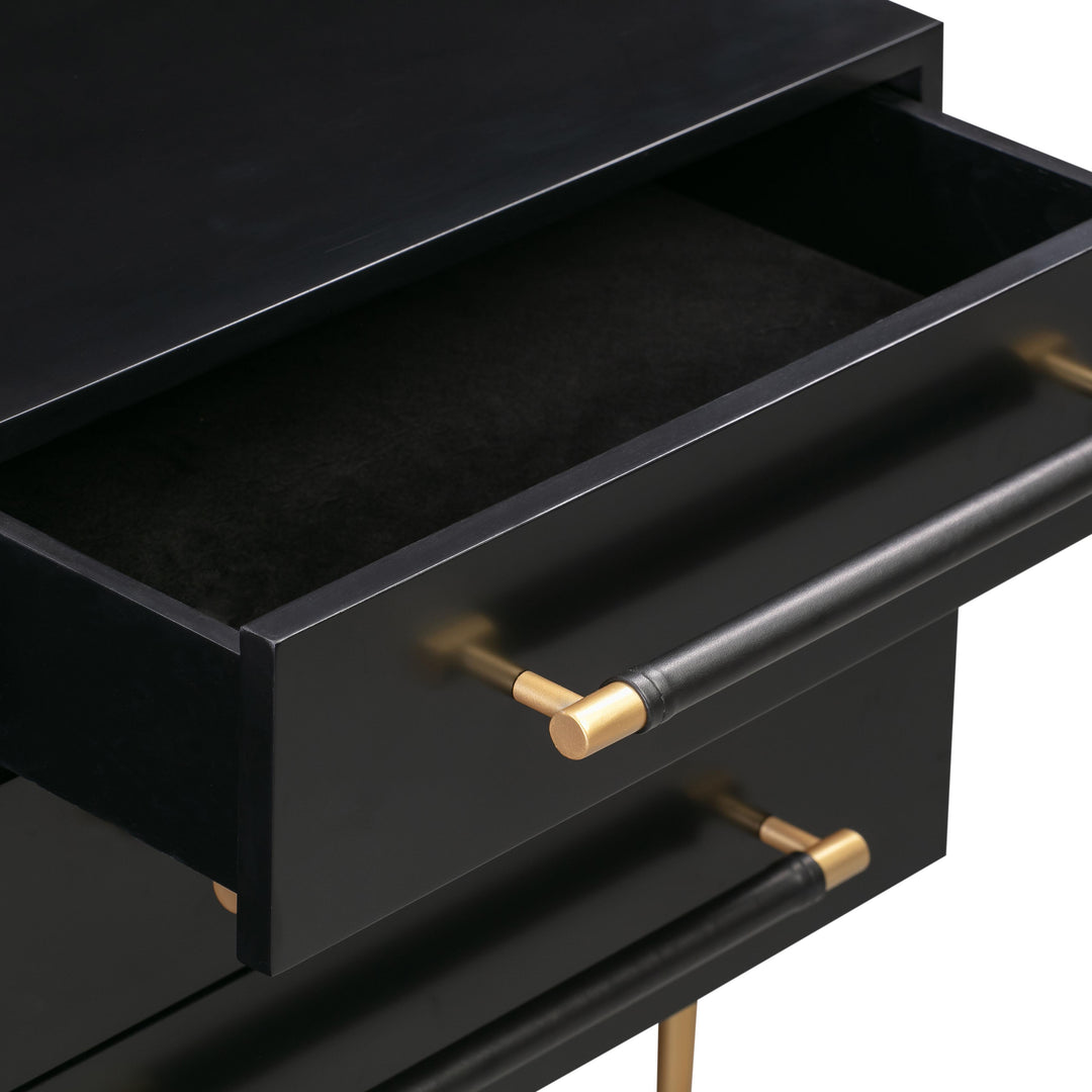 Trident Black Nightstand