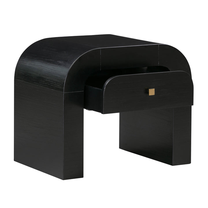 Hump Black Nightstand