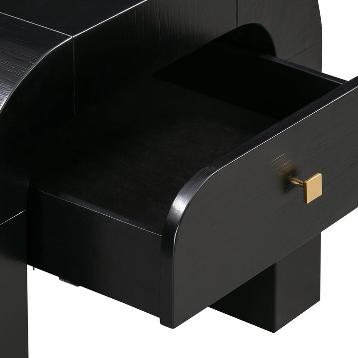 Hump Black Nightstand