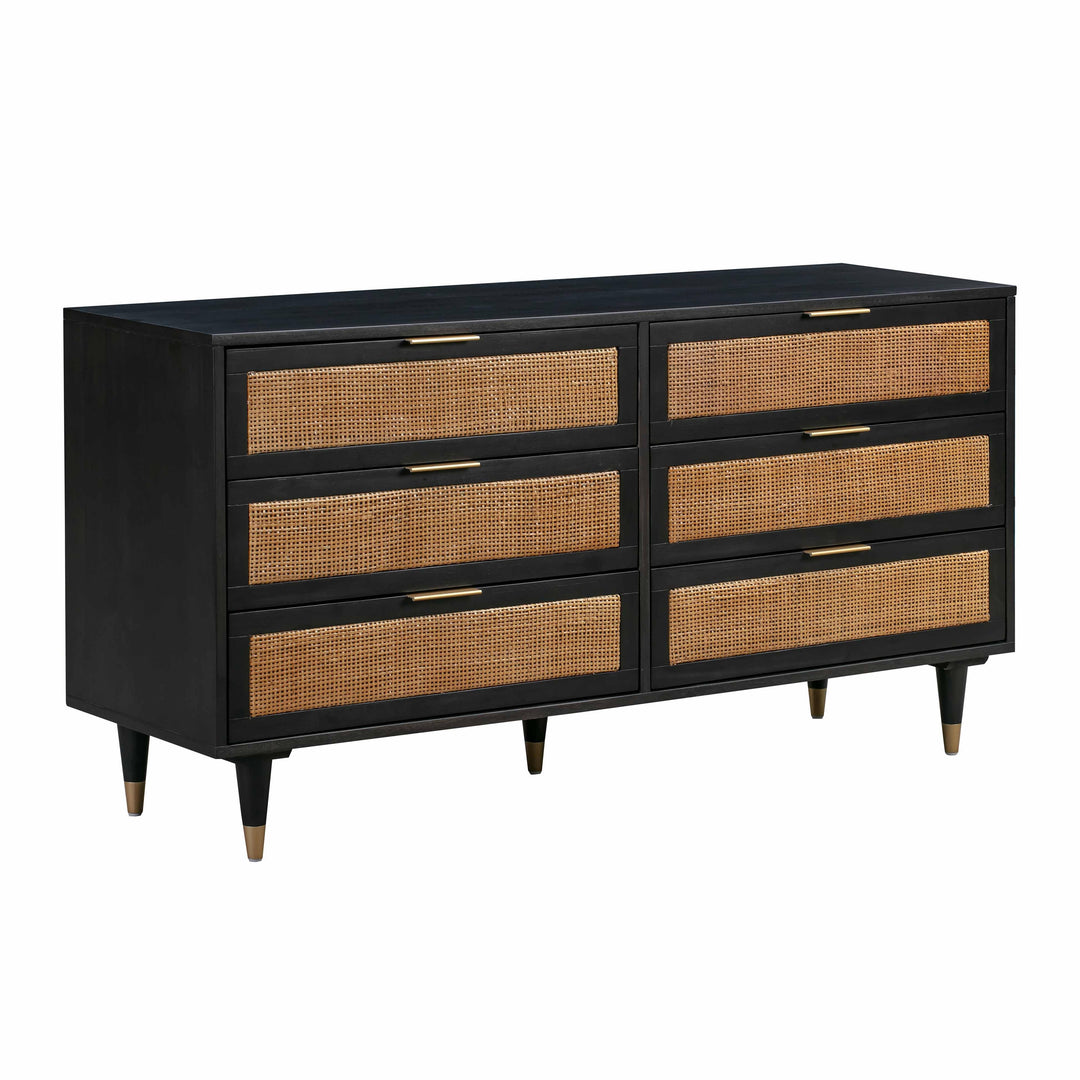 Sierra Noir 6 Drawer Dresser