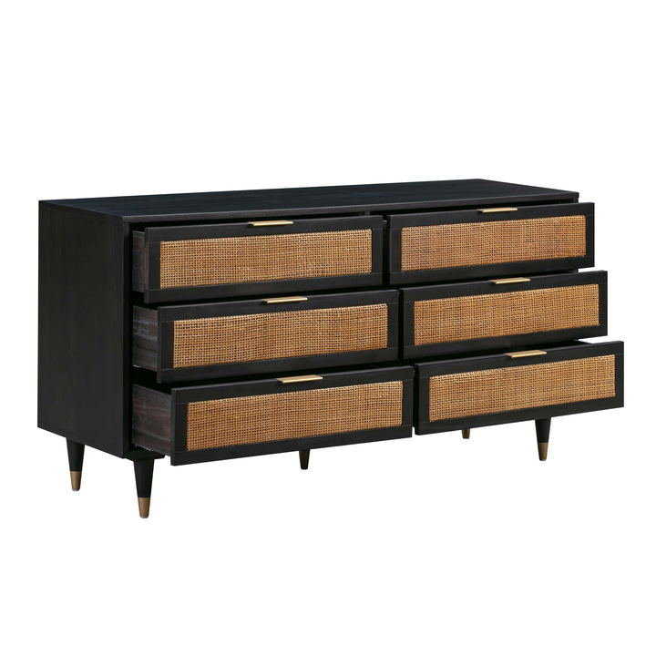 Sierra Noir 6 Drawer Dresser