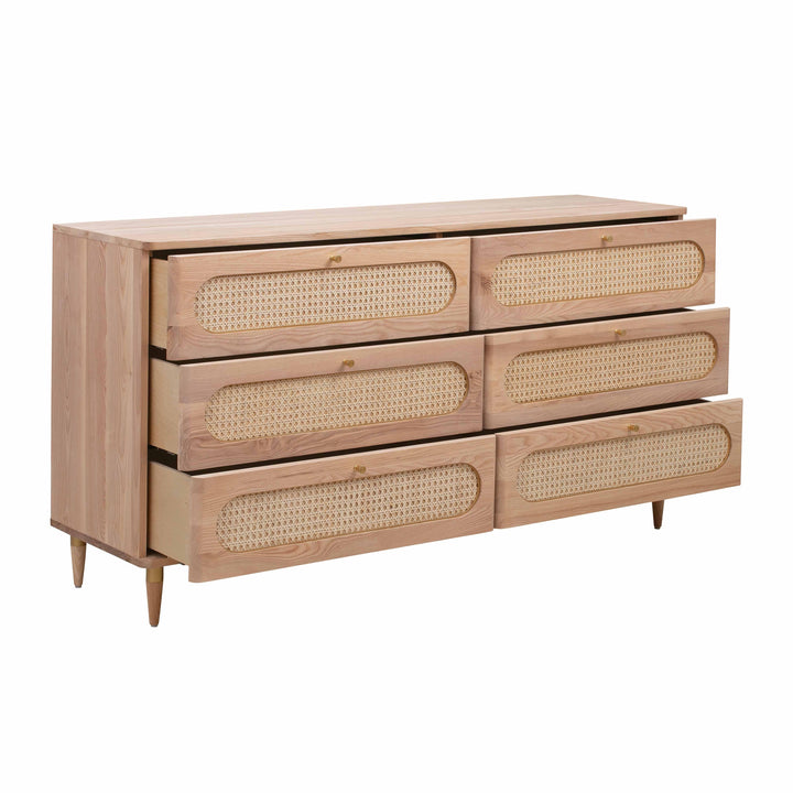 Carmen Cane 6 Drawer Dresser