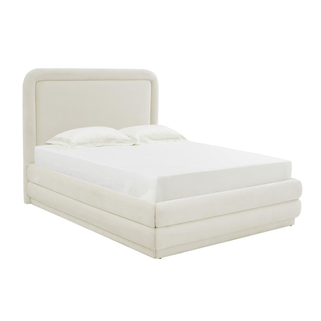 Briella Cream Velvet Bed in UK King