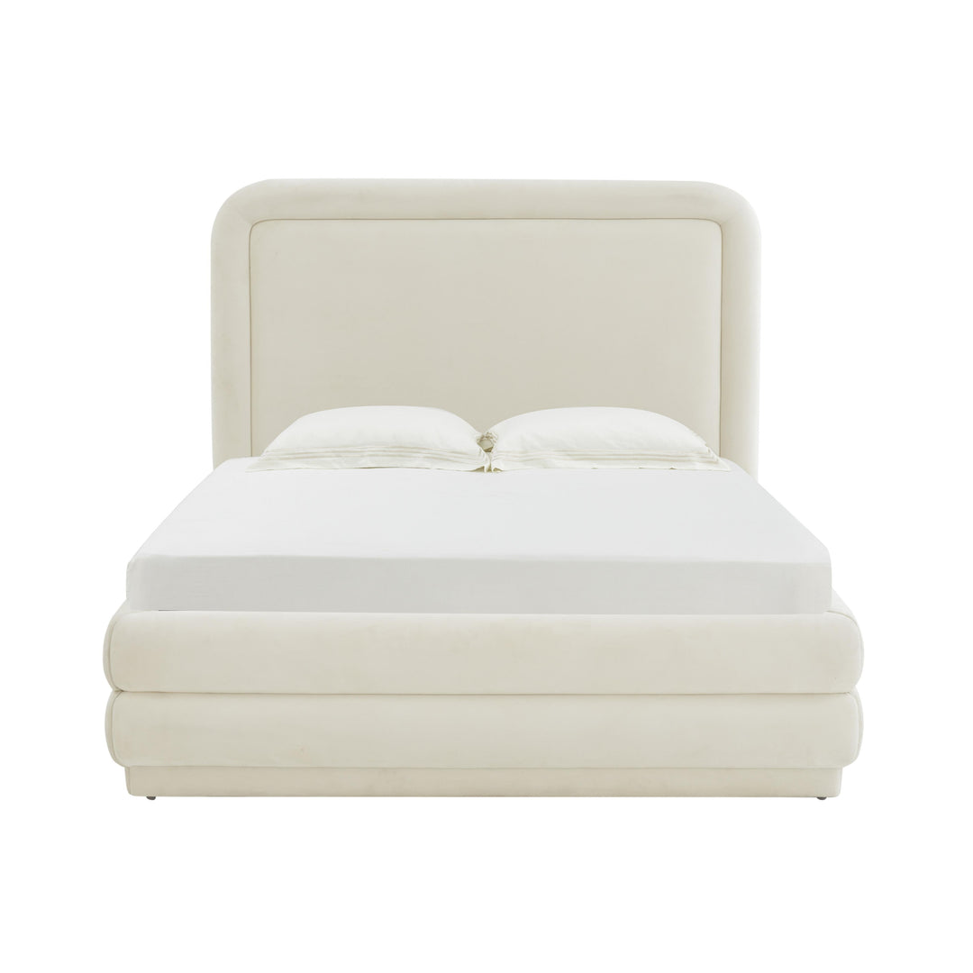 Briella Cream Velvet Bed in UK King