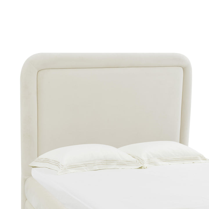 Briella Cream Velvet Bed in UK King