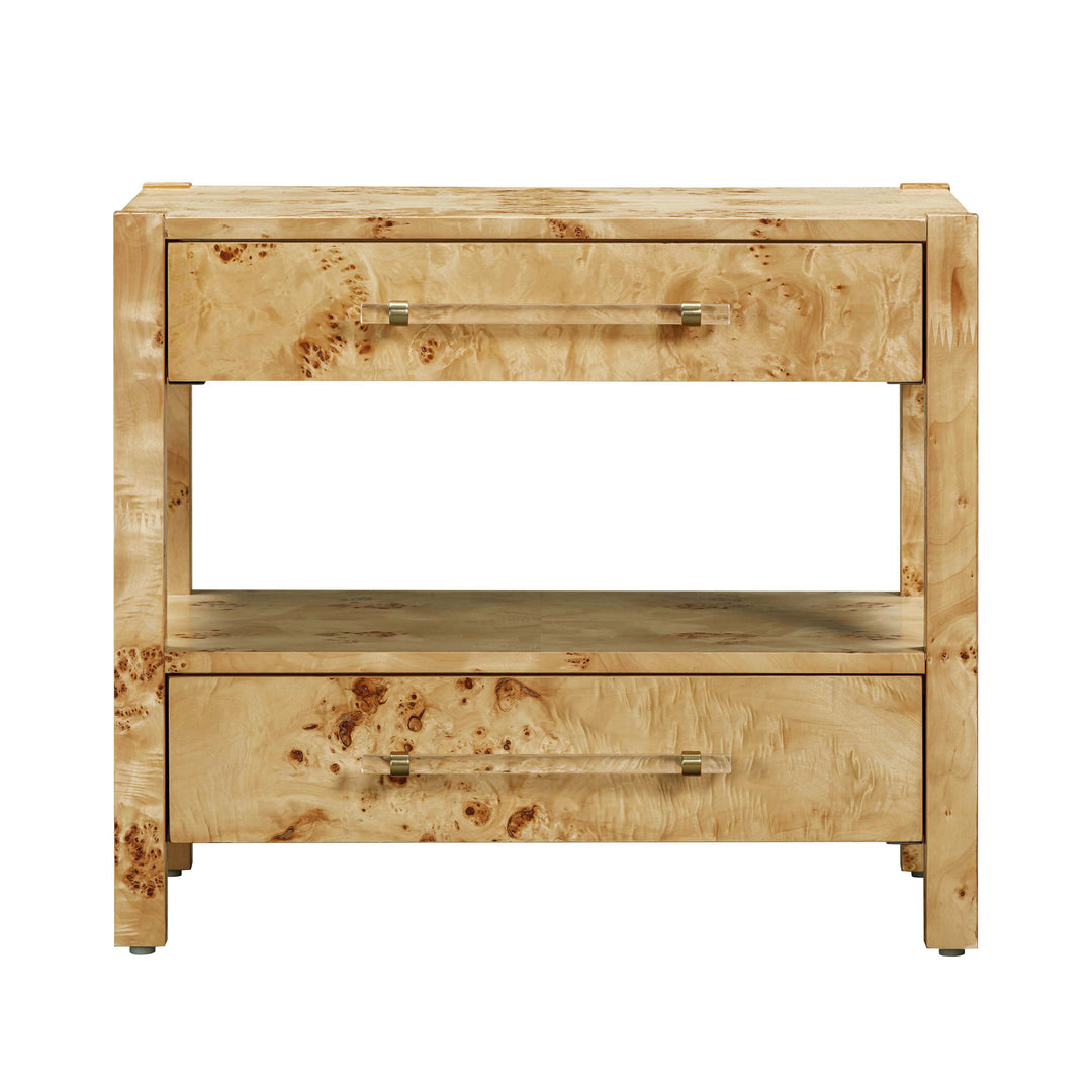 Brandyss Natural Burl Nightstand - UK