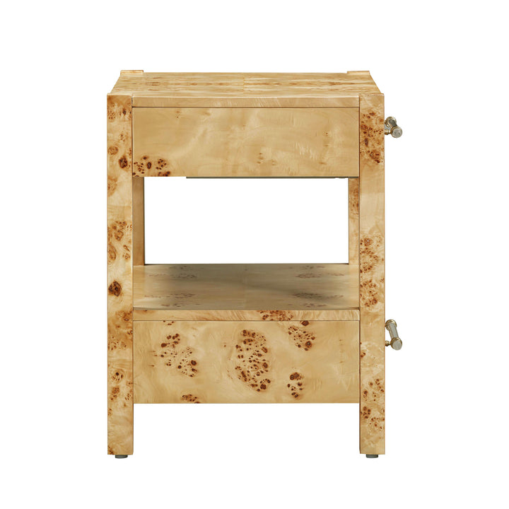 Brandyss Natural Burl Nightstand - UK