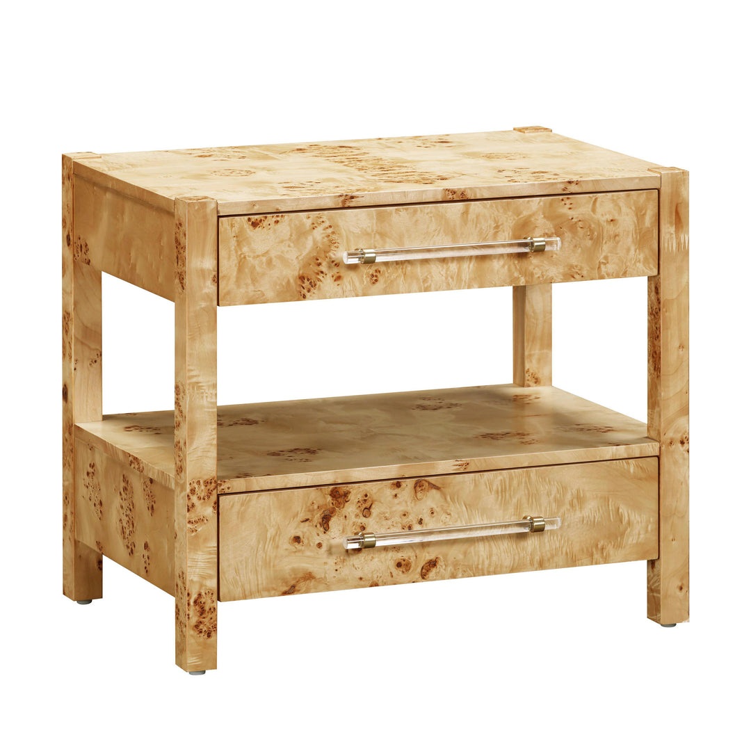 Brandyss Natural Burl Nightstand - UK