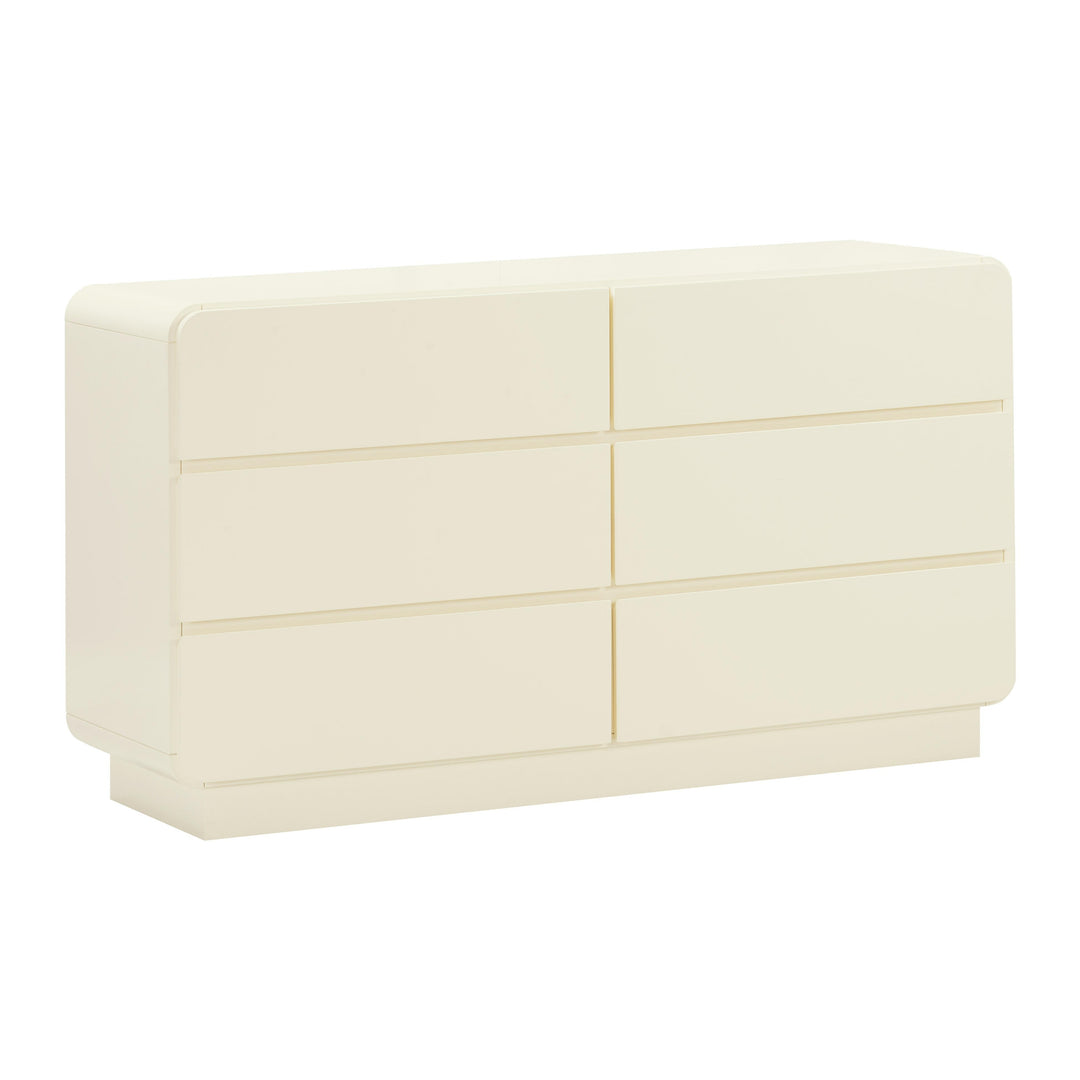 Sagura Cream 6-Drawer Dresser