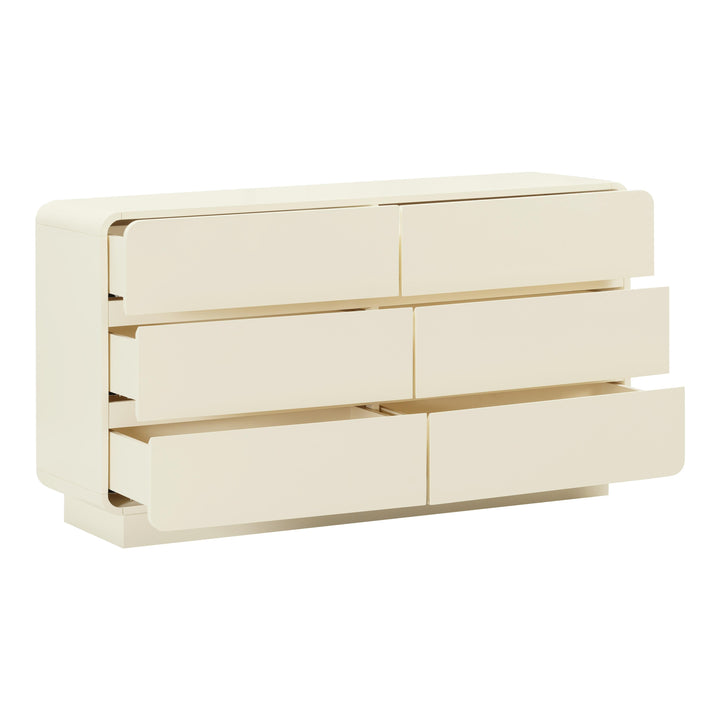 Sagura Cream 6-Drawer Dresser