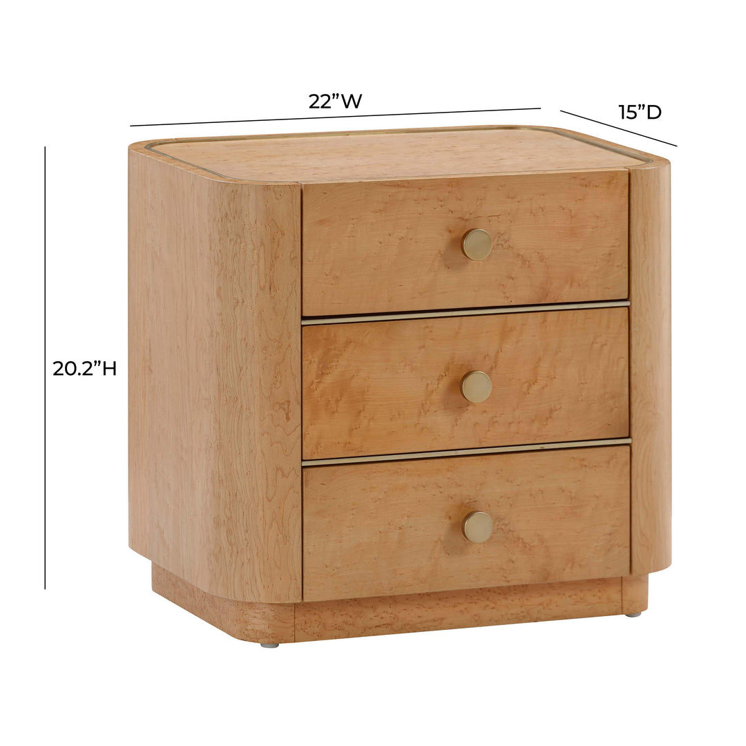 Abigail Natural Birdseye Maple Nightstand