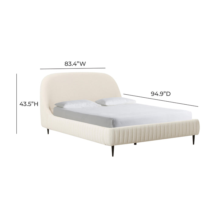 Denise Cream Boucle Bed in UK Super King