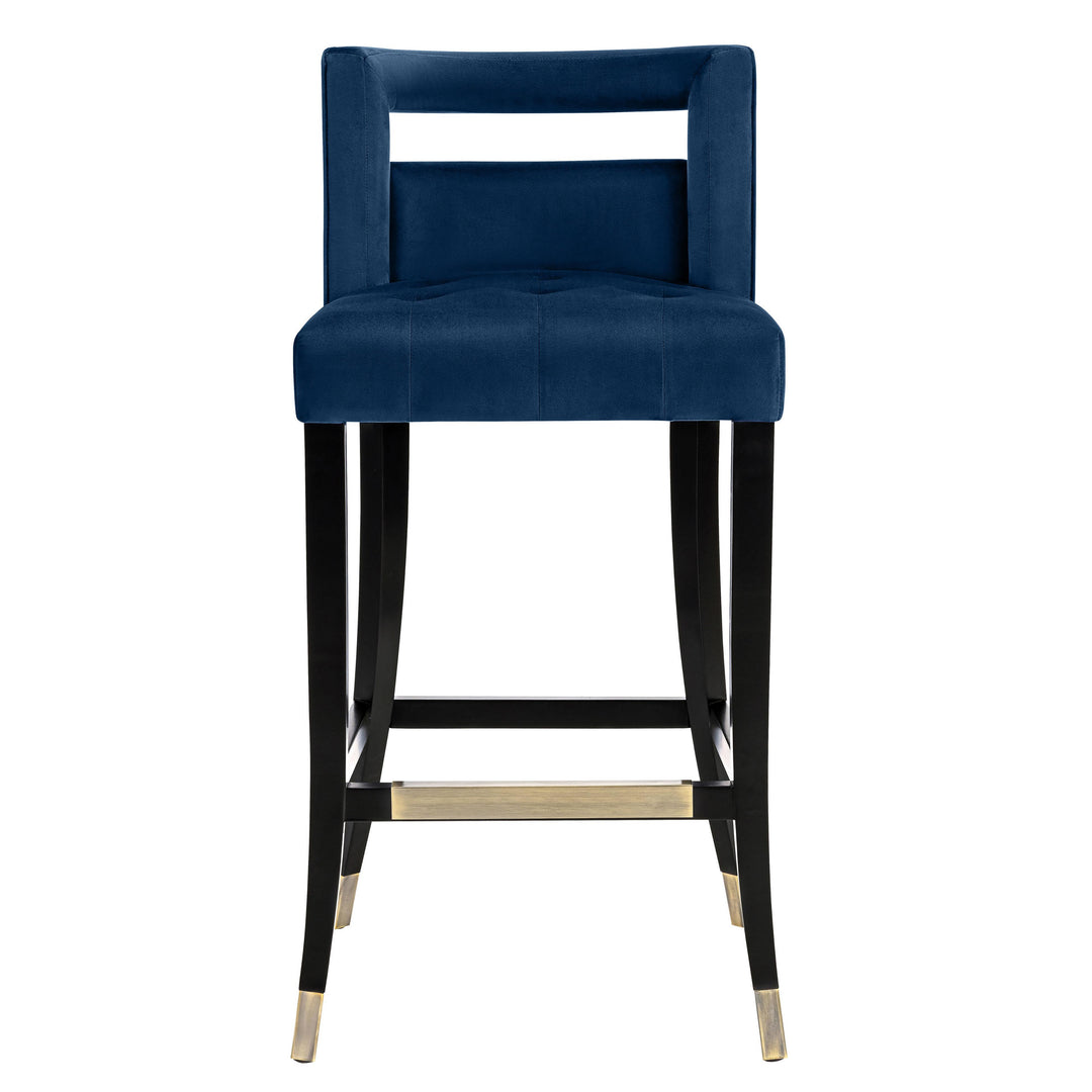 Hart Navy Velvet Counter Stool