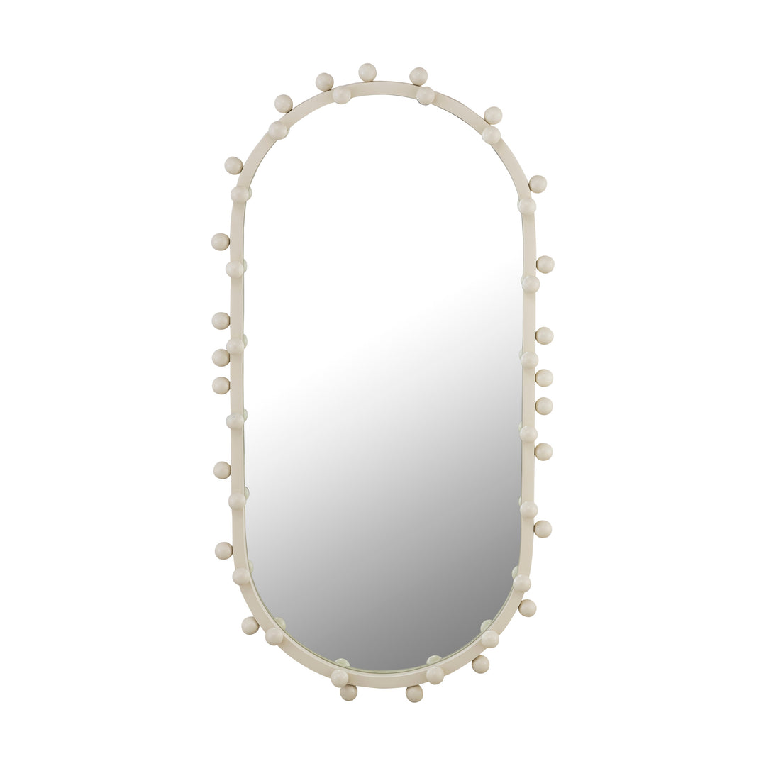 Bubbles Ivory Large Oval Wall Mirror - UK