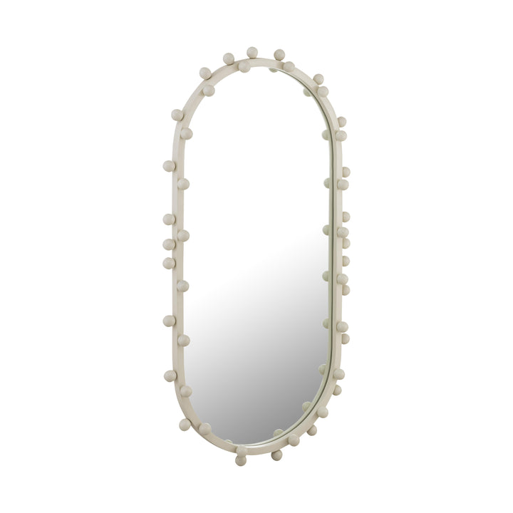 Bubbles Ivory Large Oval Wall Mirror - UK