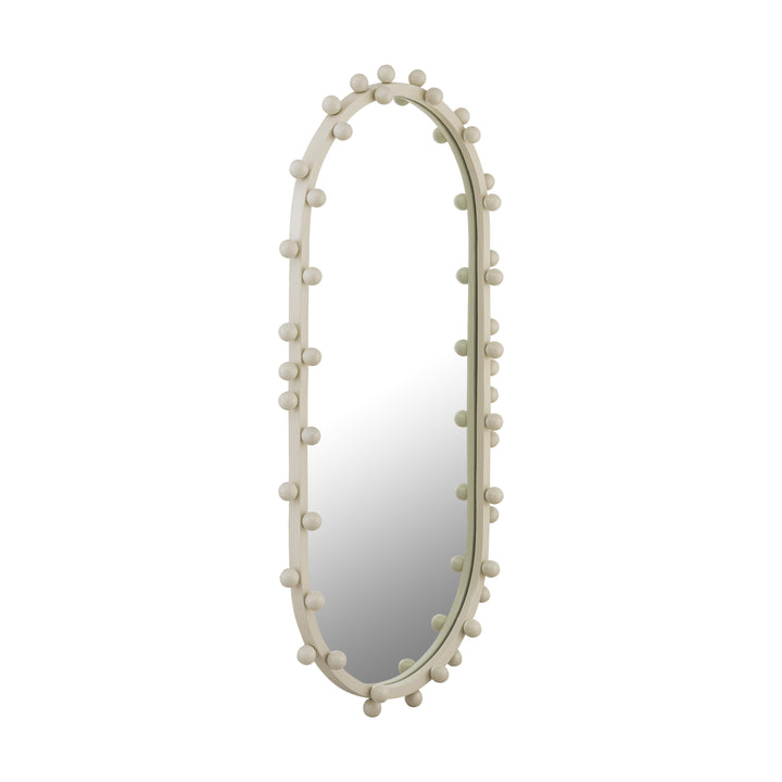 Bubbles Ivory Large Oval Wall Mirror - UK