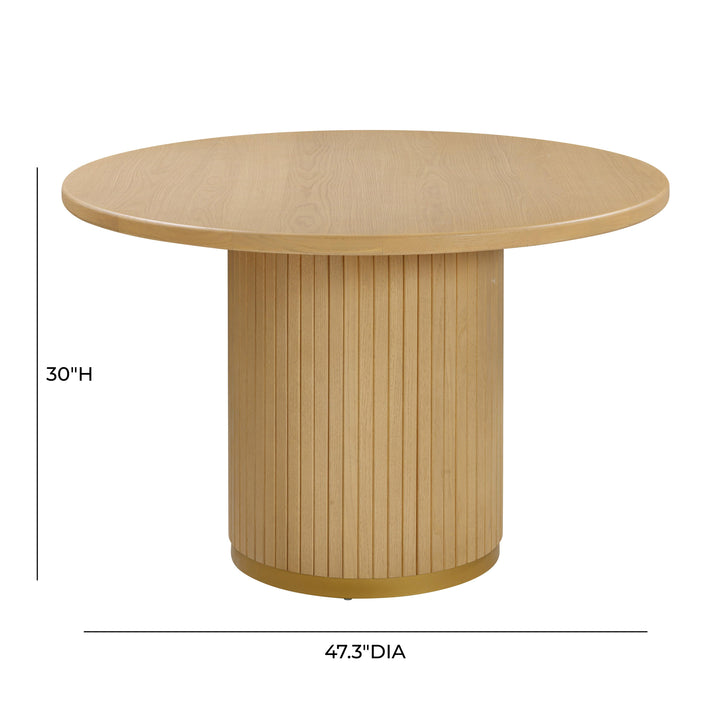 Chelsea Natural Oak Wood Round Dining Table