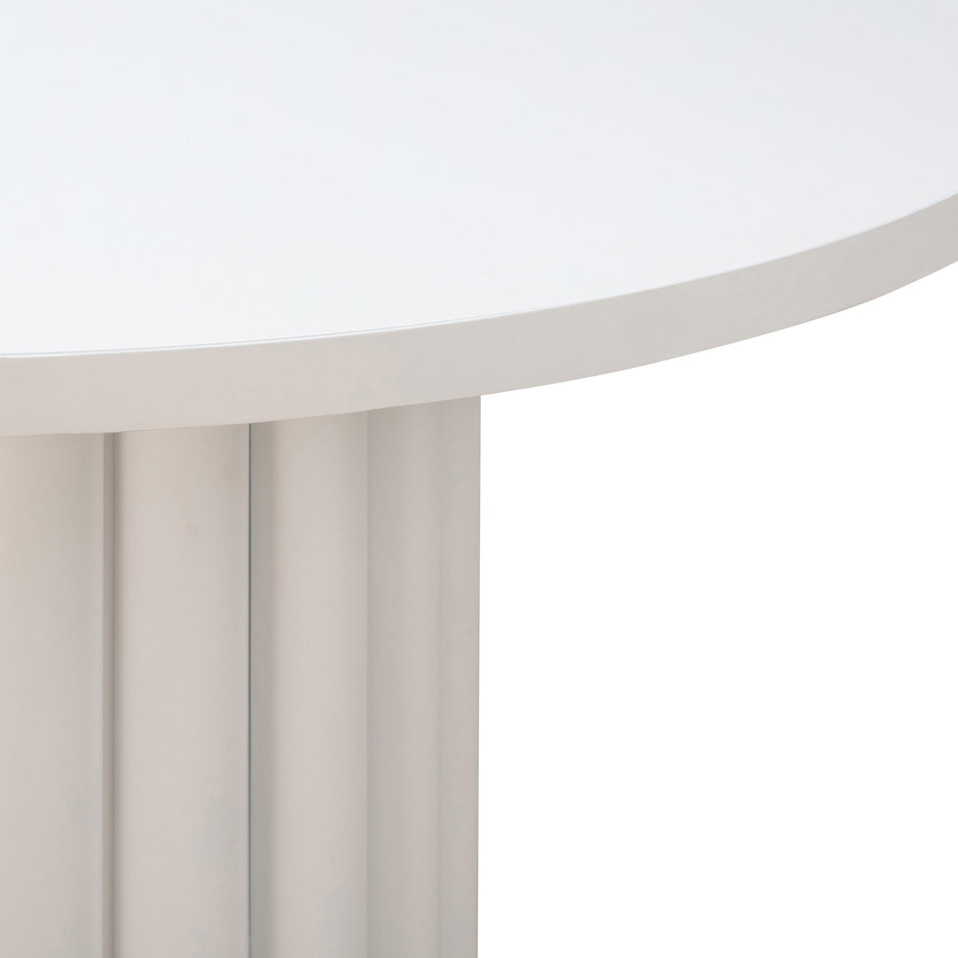 Kali 55 Inch White Round Dining Table