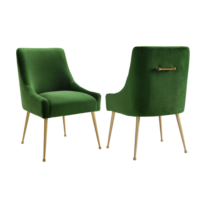 Beatrix Green Velvet Side Chair