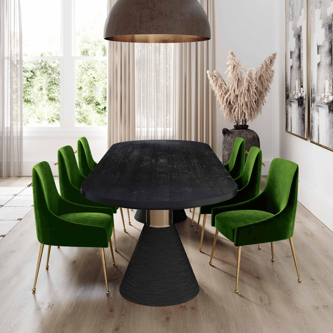 Beatrix Green Velvet Side Chair